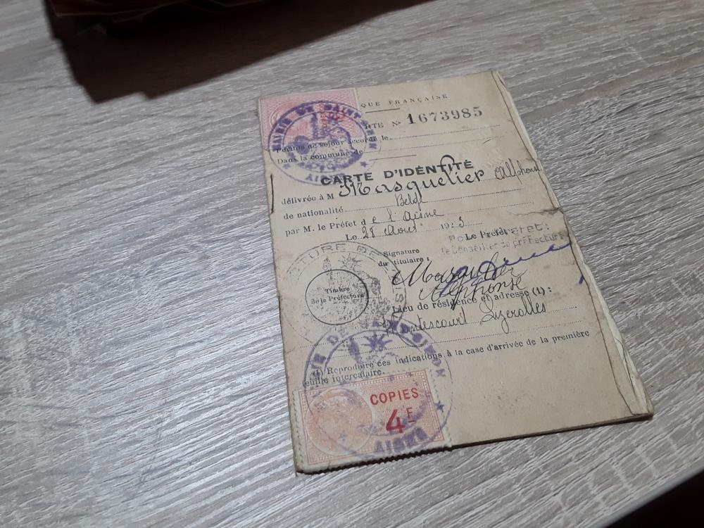 DOCUMENT MASQUELIER ALPHONSE 1923