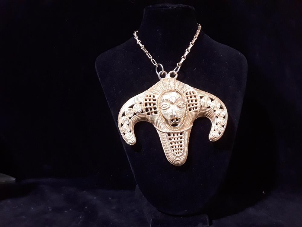 PENDENTIF BOULÉ COTE D IVOIRE PLAQUÉ OR 