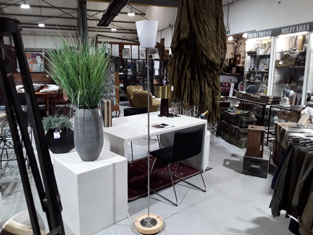 LAMPE INOX ET BOIS DESIGN 