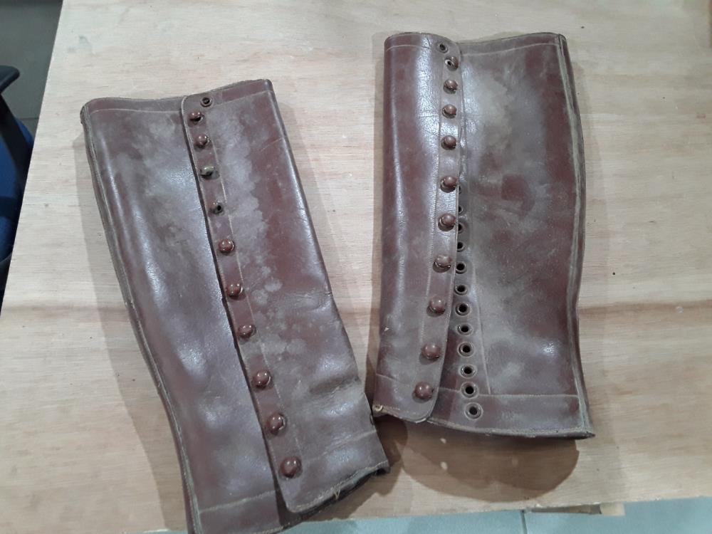 PAIRE DE GUETRES OFFICIER FRANCAIS 1940 WW2