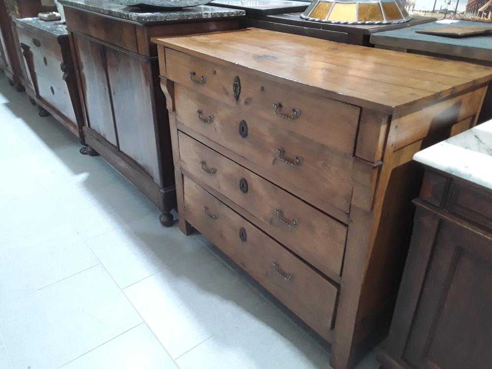 COMMODE 4 TIROIRS EN MERISIER 
