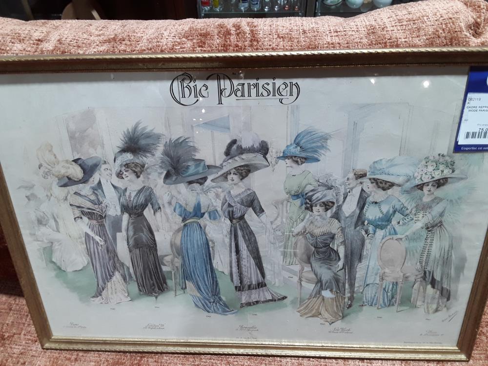 CADRE REPRESENTATION DE LA MODE PARISIENNE 1890/1910