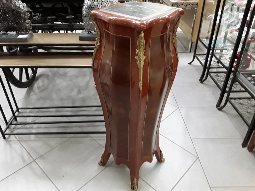 COLONNE DE STYLE LOUIS XV MARQUETERIE 