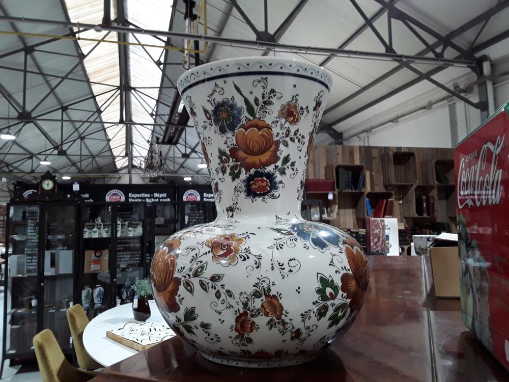 VASE DELFT COLORÉS PEINT MAIN 