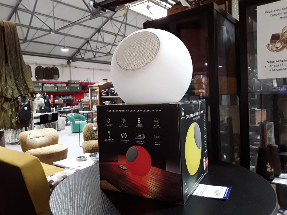 LAMPE BAFFLE BLUETOOTH EXTERIEURE H-19CM-FDS REF 45026