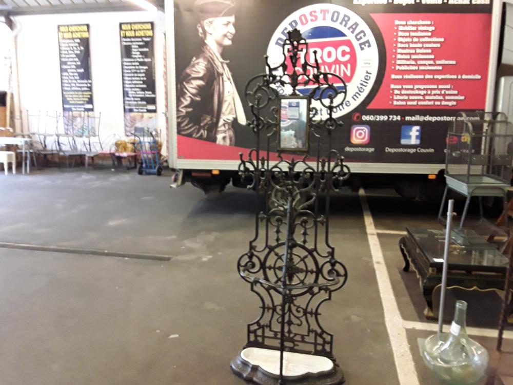 PORTE MANTEAUX EN FONTE ÉMAILLÉE  FIN 19EME 