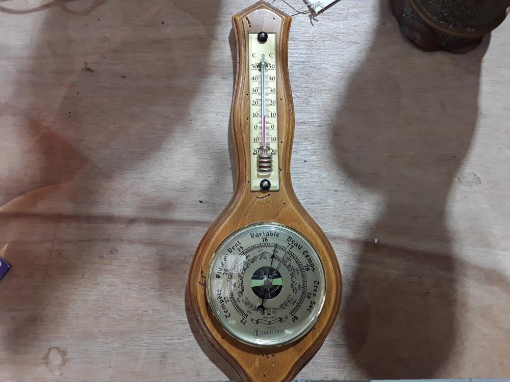 BAROMETRE MONTÉ SUR BOIS 