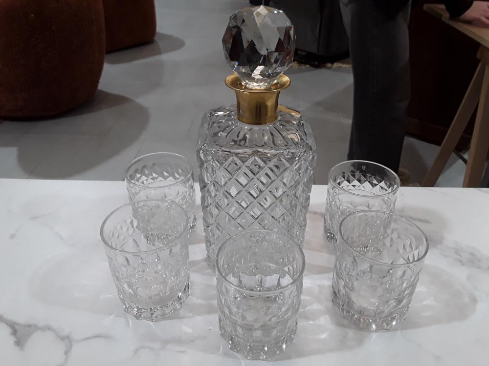 SERVICE À WHISKY EN CRISTAL 
