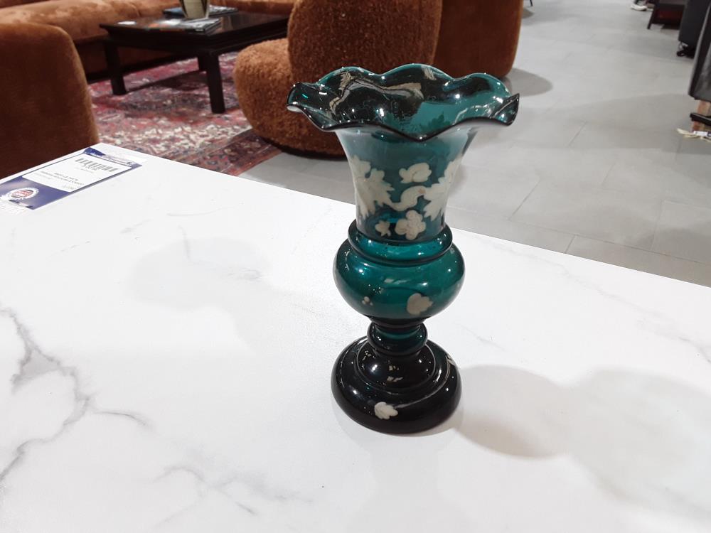 VASE FIN 19EME ÉMAILLÉ ET PEINT