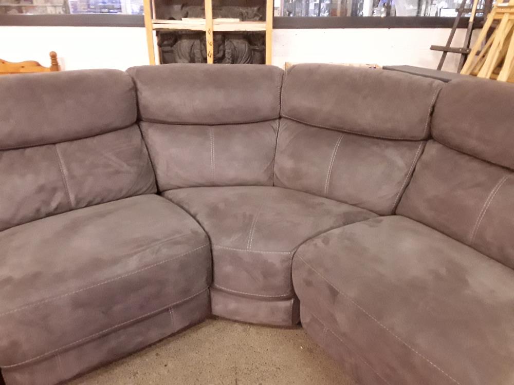 SALON GRIS D'ANGLE AVEC 2 RELAX ÉLECTRIQUE 