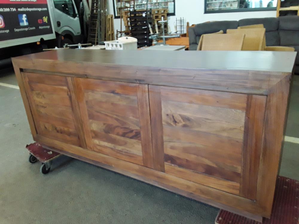 DRESSOIR 3 PORTES EN TECK DESIGN 