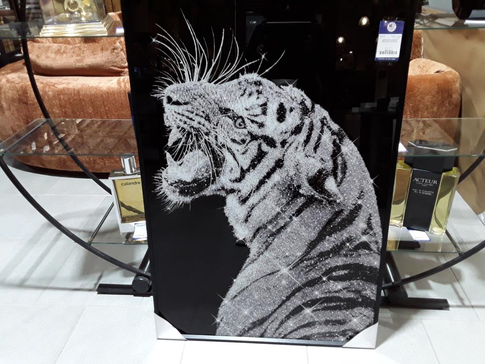 CADRE DECO TIGRE ET BRILLANTS 1M20/80CM