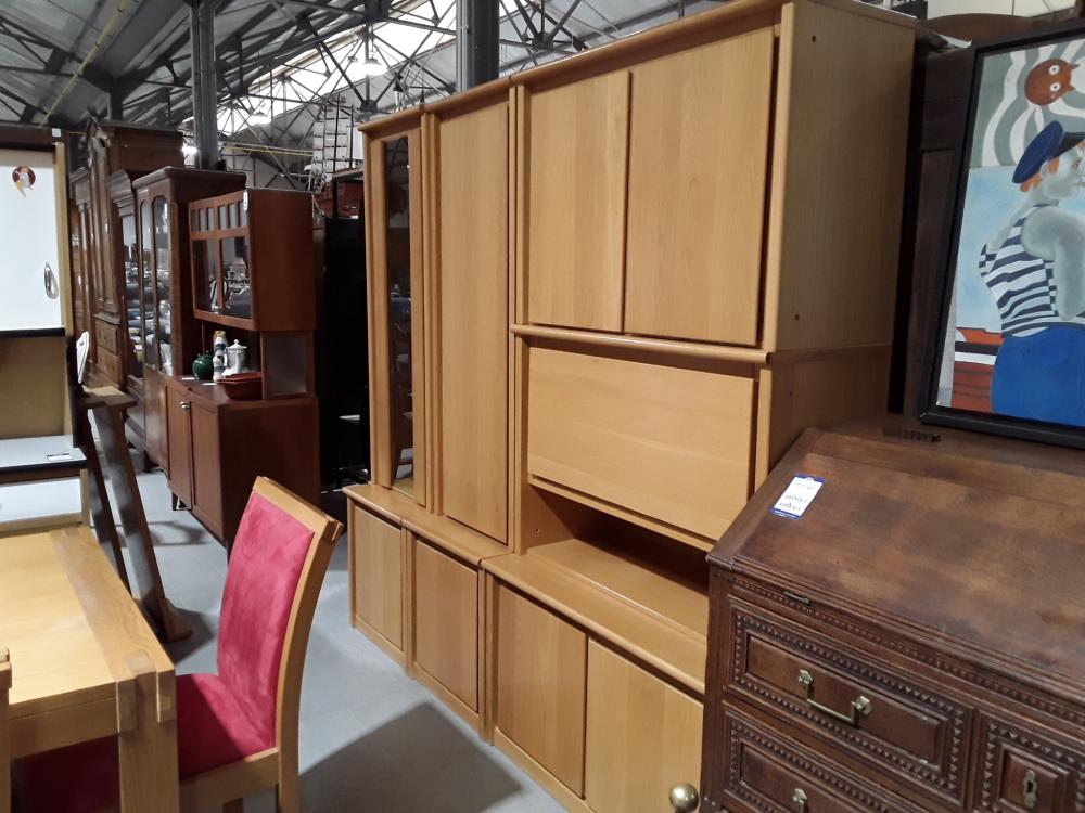 MEUBLE MODULABLE 3 PIECES EN CHÊNE CLAIR 