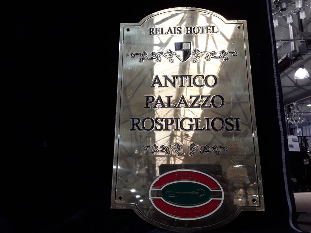 PLAQUE EN CUIVRE ANTICO PALAZZO HOTEL