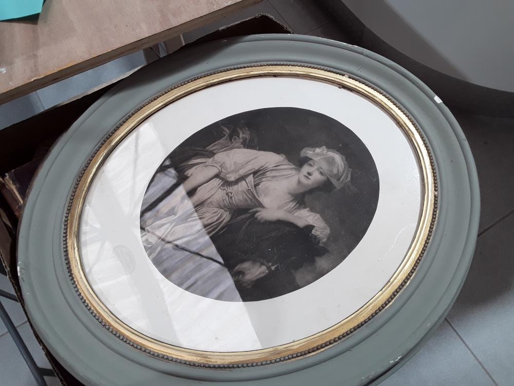 CADRE LITHOGRAPHIE PATINÉ GRIS 