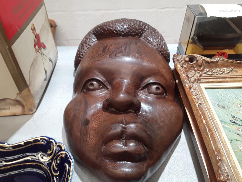 TETE AFRICAIN CONGO EN PALMIER 