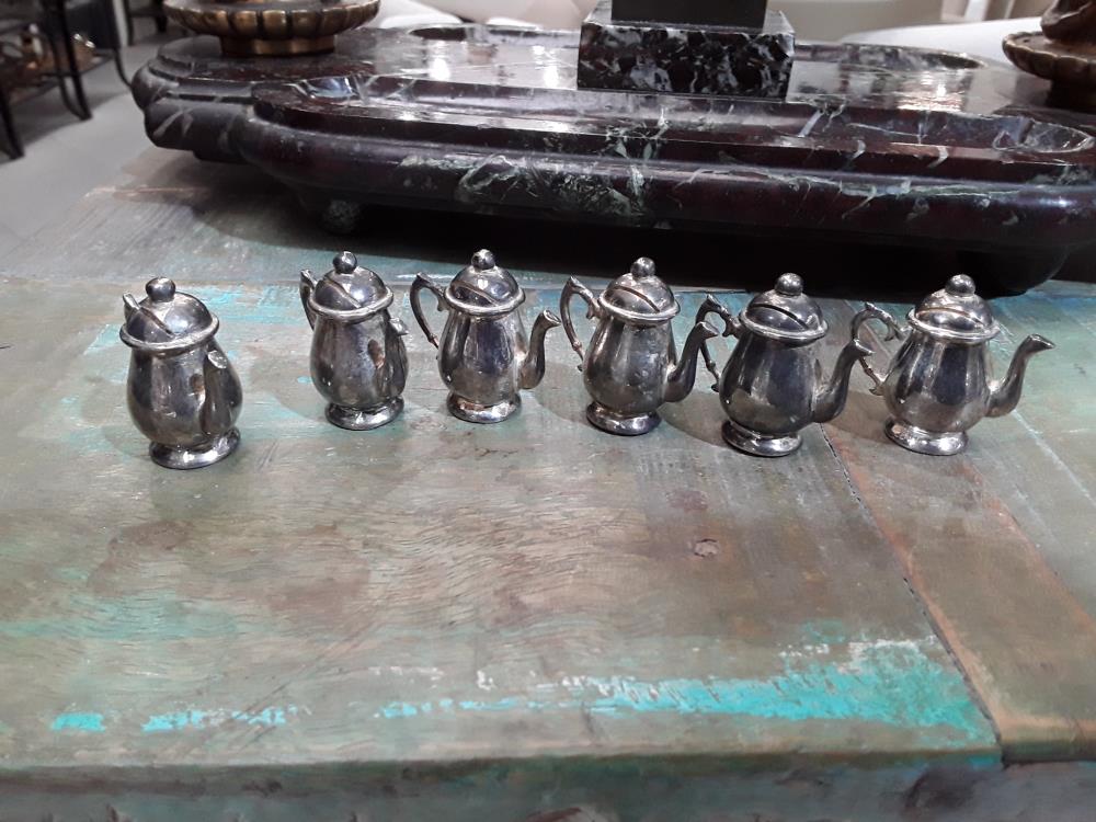 SERIE DE PORTE CARTE DECO METAL ARGENTÉ 