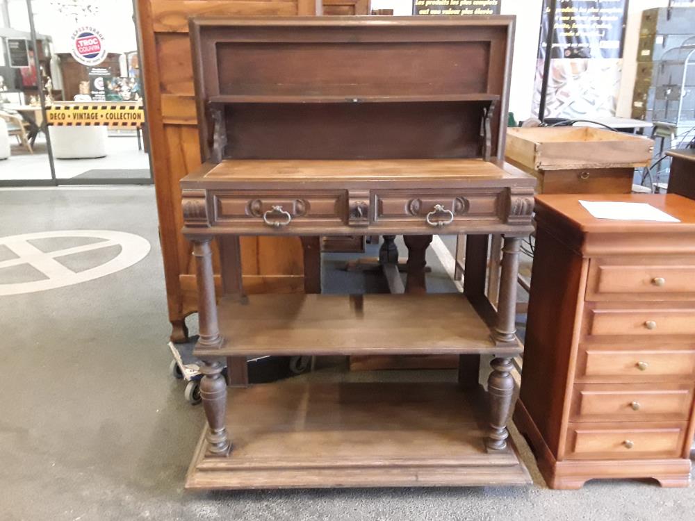 DESSERTE À MECANISME EN CHENE FIN 19 EME