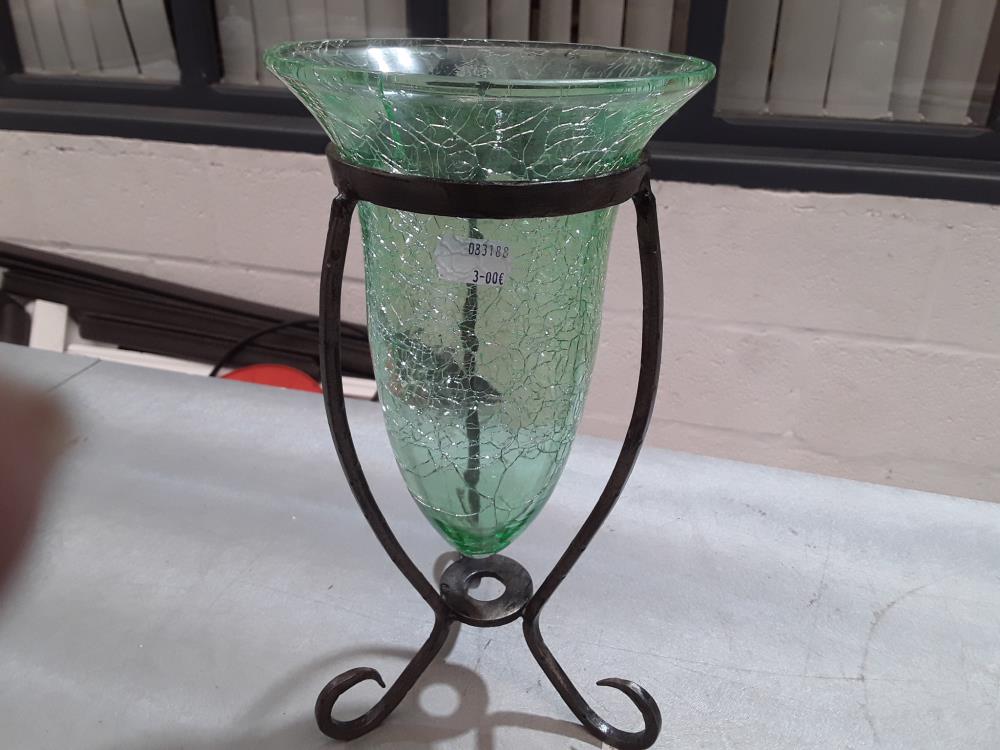 VASE CRAQUELÉ SUR PIED 