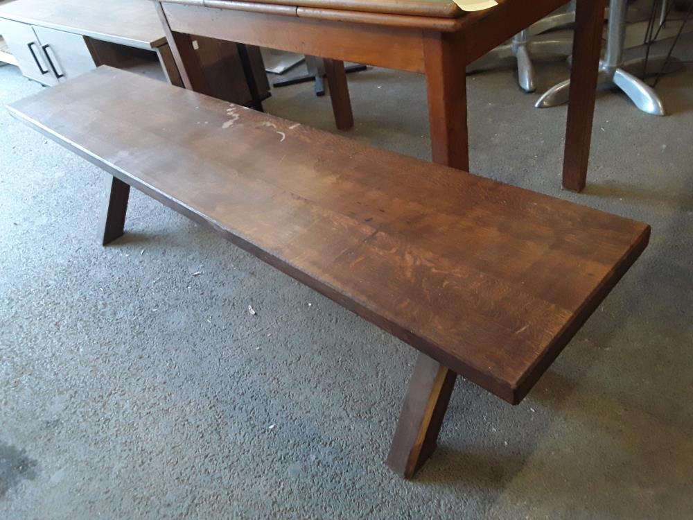 BANC EN CHÊNE CROISILLONS