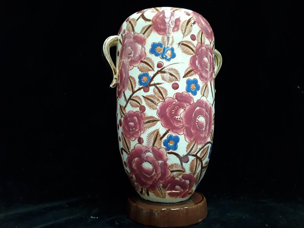 VASE BOCH LA LOUVIÈRE KERAMIS MOTIF SHANGHAÏ PAR RAYMOND CHEVALIER 