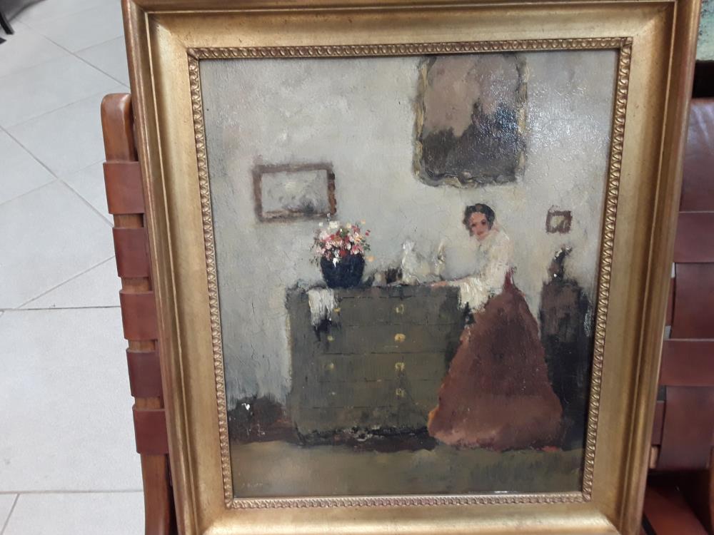 PEINTURE SUR PANNEAU ART DECO IMPRESSIONNISTES 