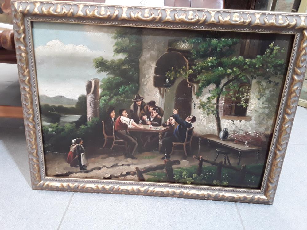 PEINTURE SUR PANNEAU SIGNÉE COUTANEL 