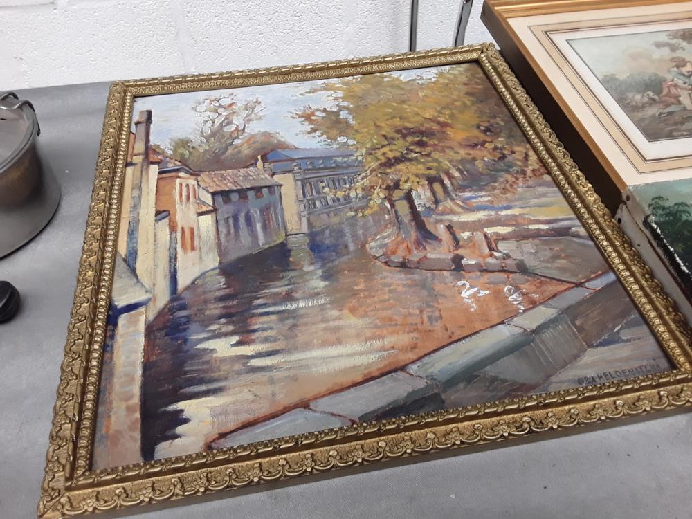 PEINTURE BRUGES SIGNÉ ELZA HERDENSTEIN 