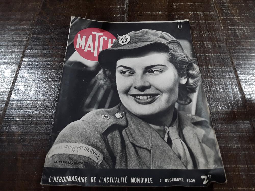 HEBDOMADAIRE DE L'ACTUALITÉ MONDIALE "MATCH" 7/12/1939