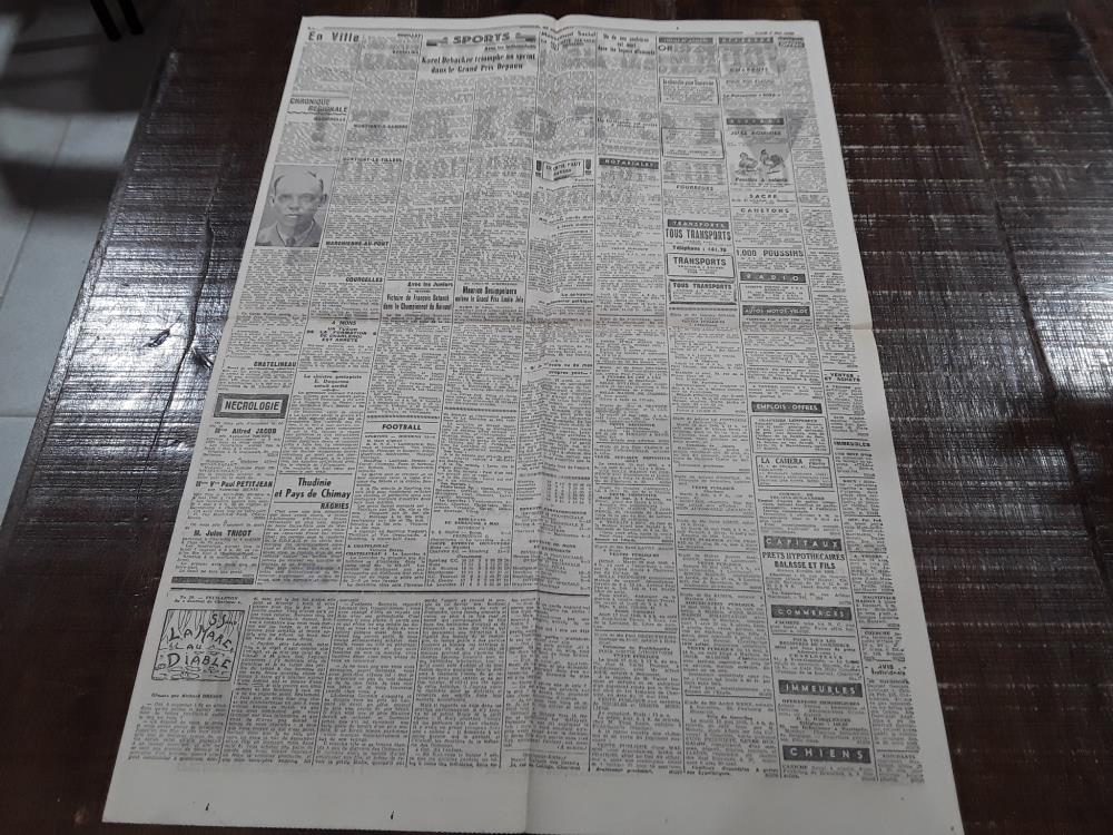 ORIGINAL JOURNAL DE CHARLEROI ED. SPECIALE 07 MAI 1945