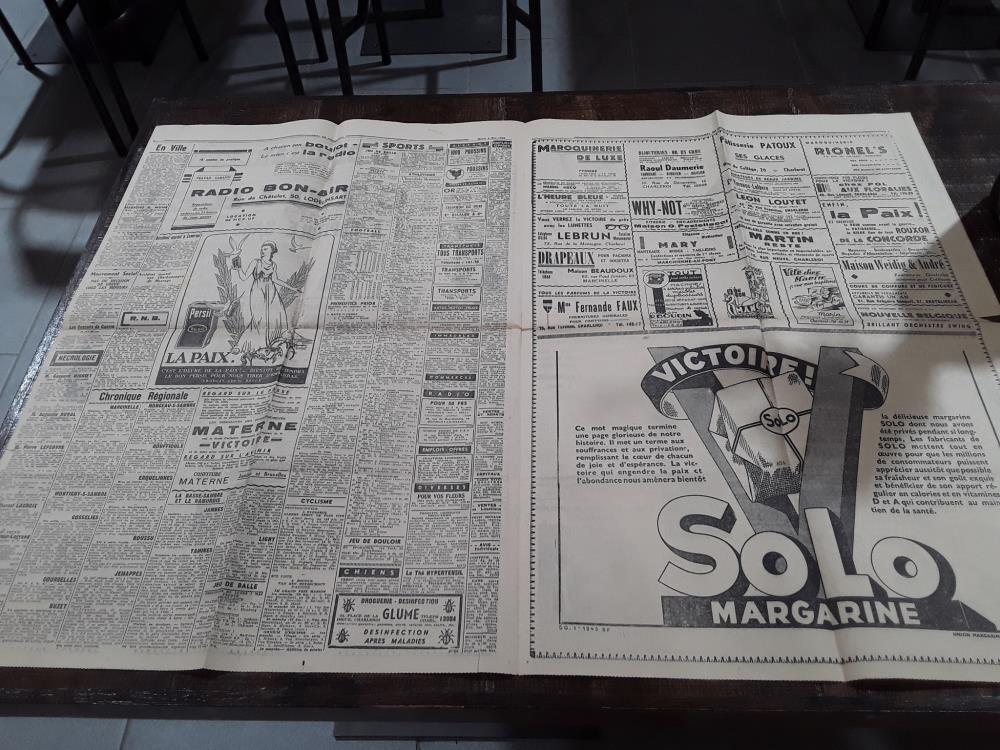 ORIGINAL JOURNAL DE CHARLEROI ED. SPECIALE 08 MAI 1945