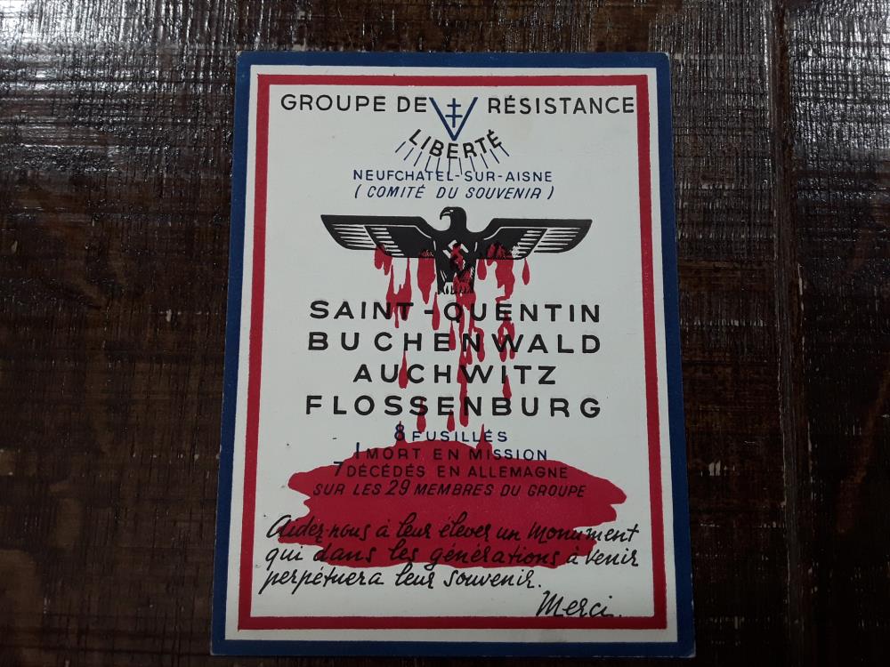 GROUPE DE RÉSITANCE LIBERTÉ NEUCHATEL-SUR-AISNE 