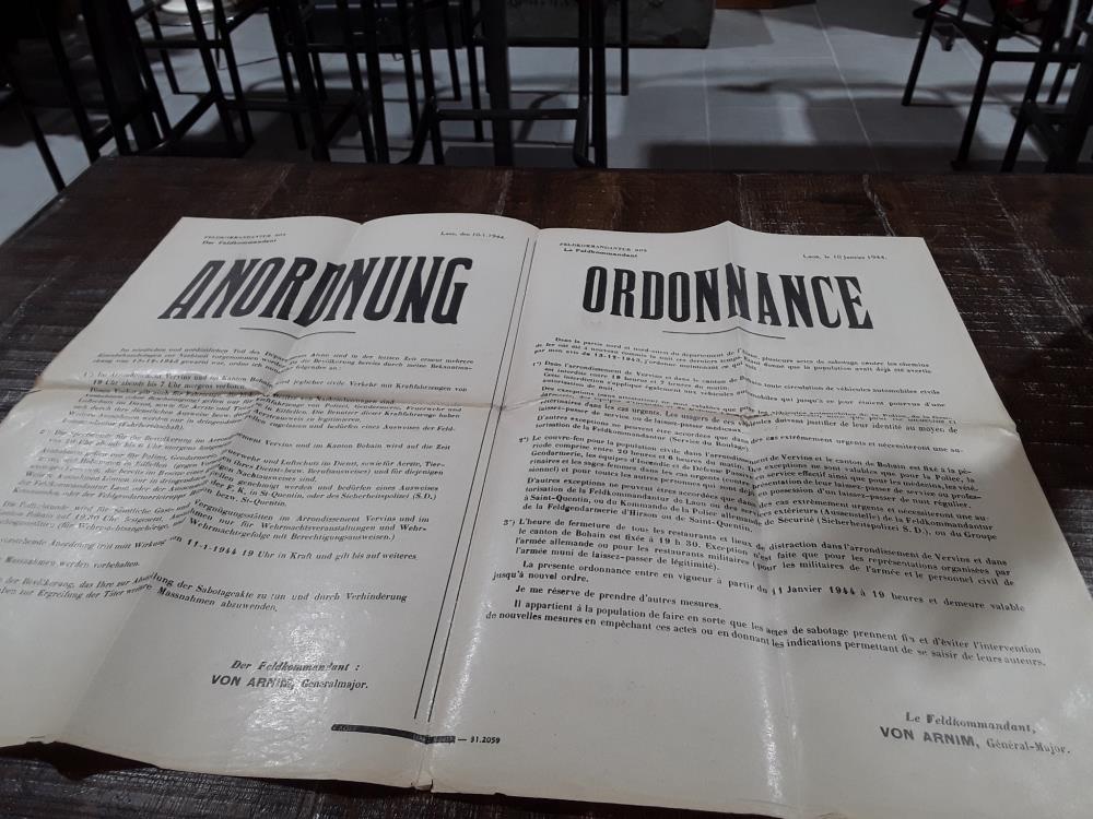AFFICHE BILINGUE (64X50) AU SUJET DES ACTES DE SABOTAGE 