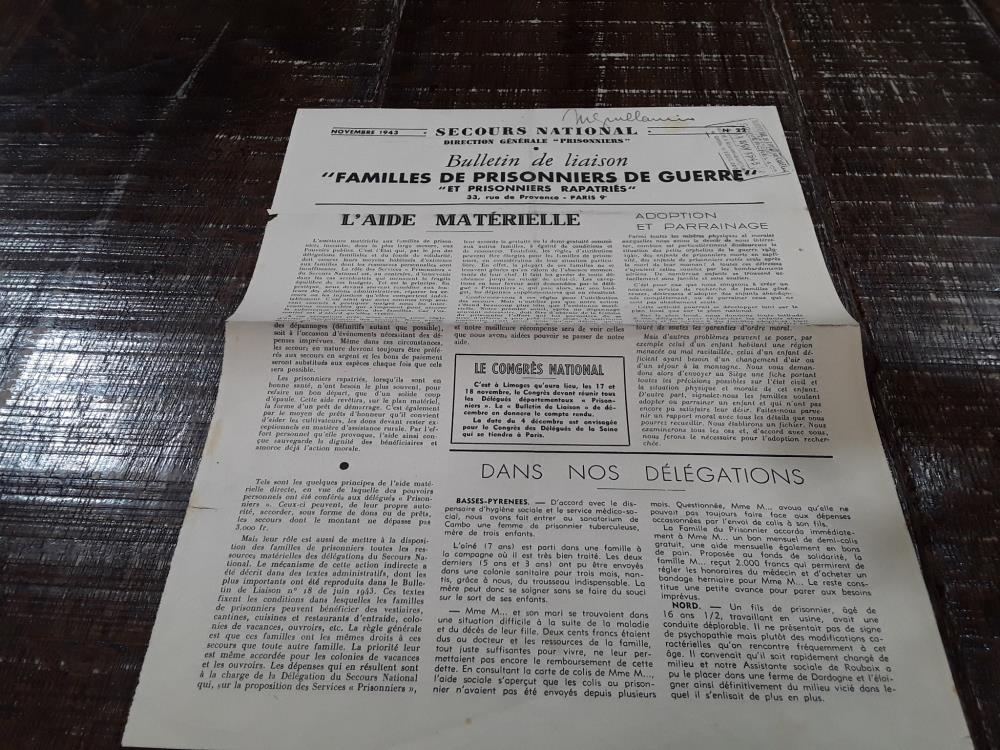1939 - 1945 BULLETIN DE LIAISON N°22 1943