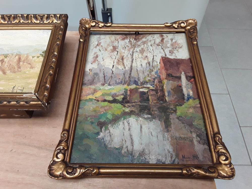 PEINTURE MOULIN SIGNÉE 