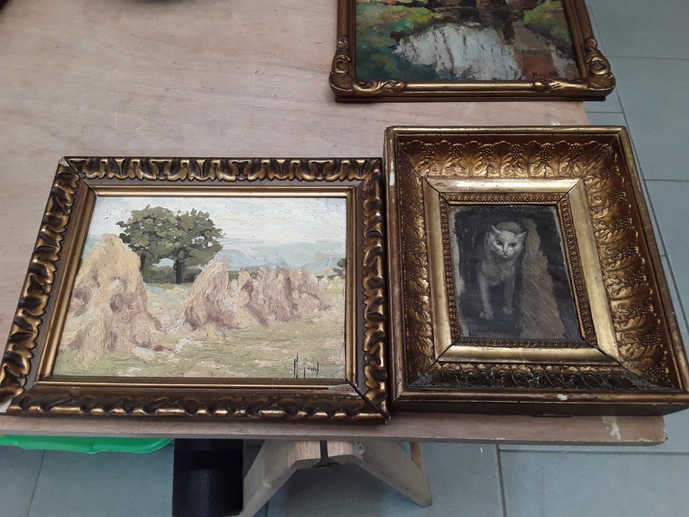 PEINTURE ENCADREMENT DORÉ 