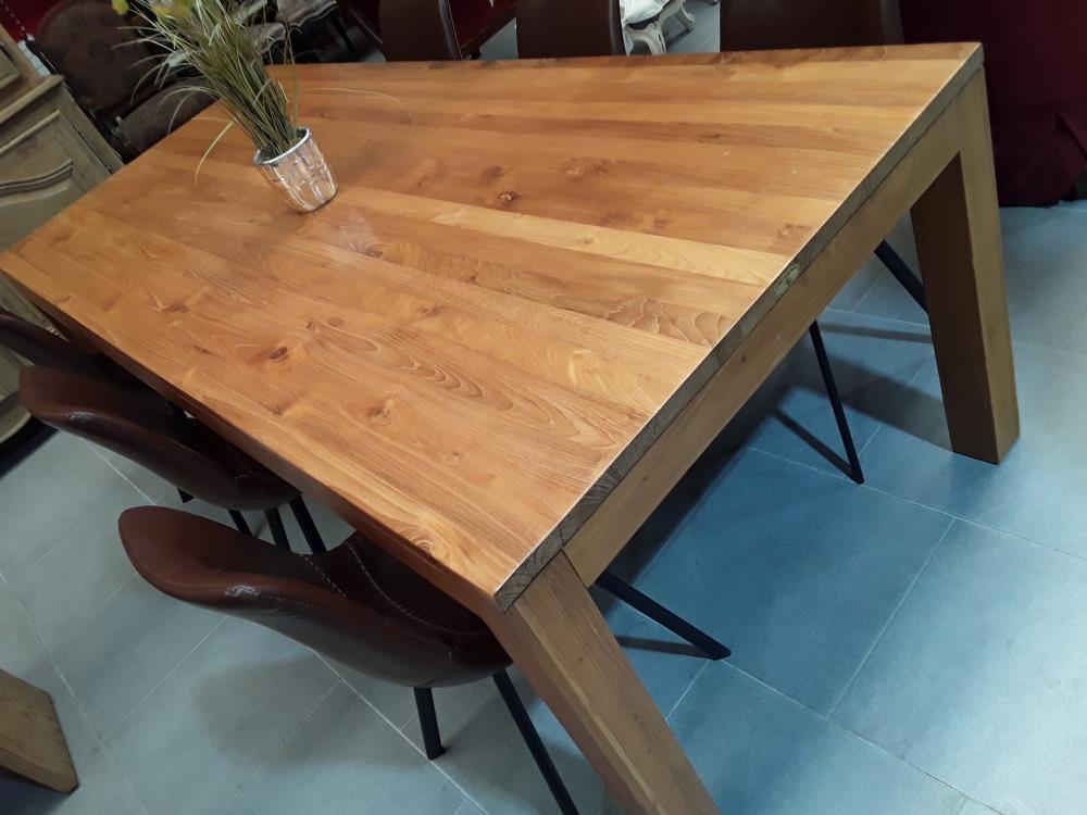 TABLE EN TECK MASSIF 2M20/1M