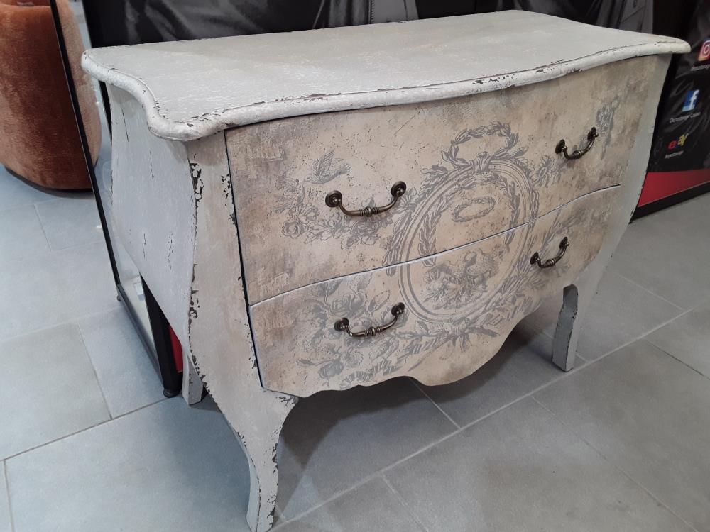 COMMODE DEUX TIROIRS DECO DE ST LOUIS XV 
