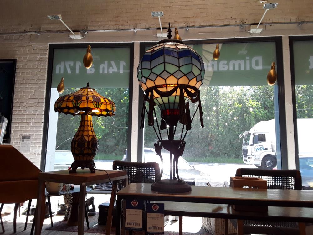LAMPE MONGOLFIÈRE BLEU TIFFANY 936