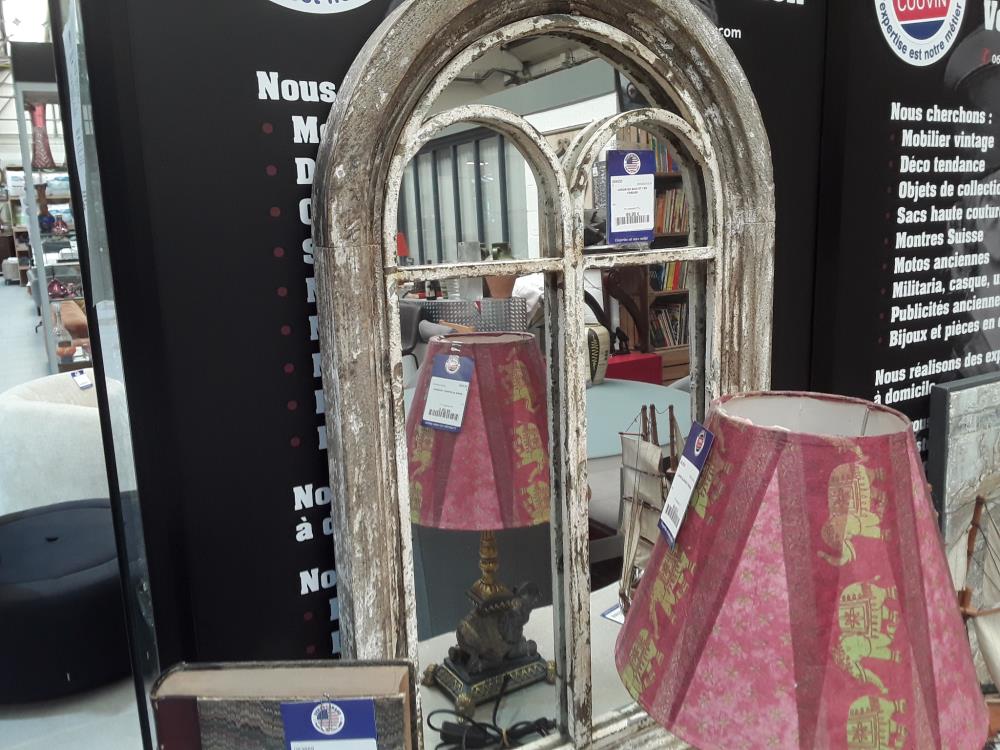 MIROIR EN BOIS ET FER FORGER