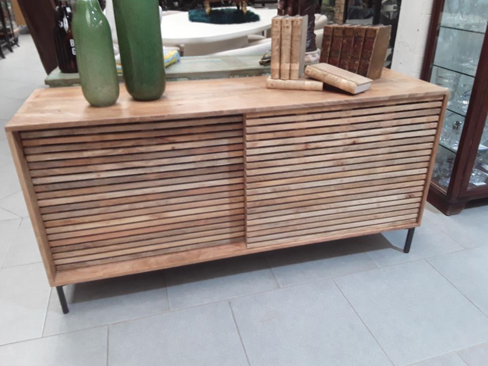 MEUBLE PORTE COULISSANTE BUFFET TEC ET METAL 150/45/76