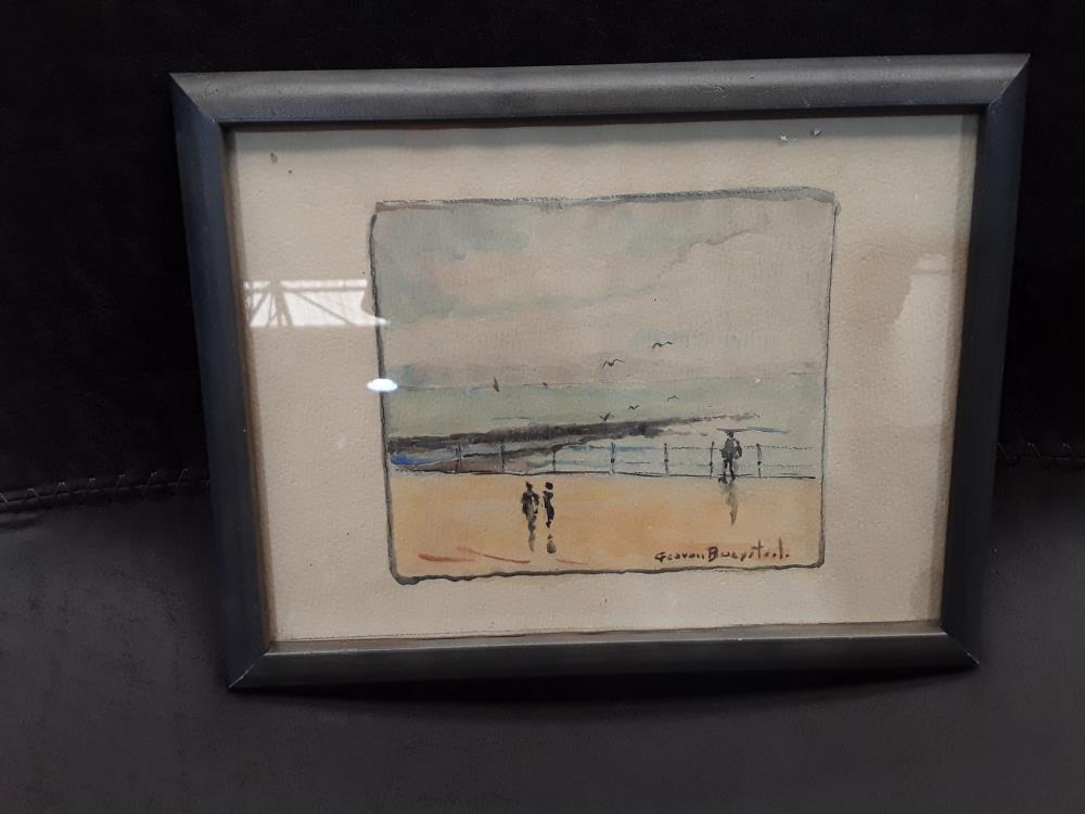 AQUARELLE BORD DE PLAGE 