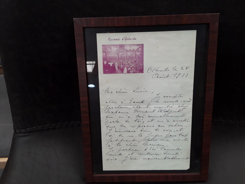 LETTRE KURSAAL OSTENDE 