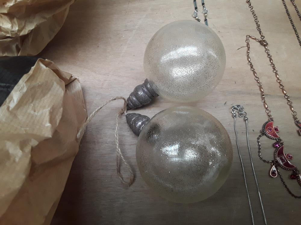 LOT DE BOULES TRANSPARENTES 
