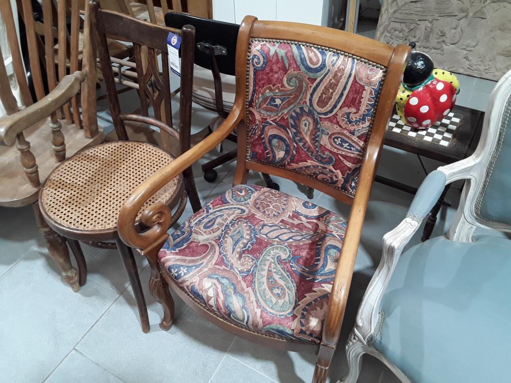 FAUTEUIL CROSSE EN MERISIER 