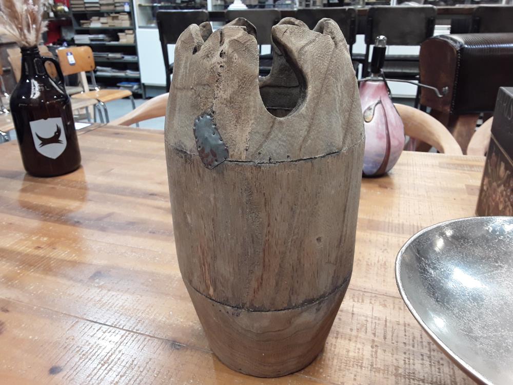 VASE BOIS NATURELLE DECO 