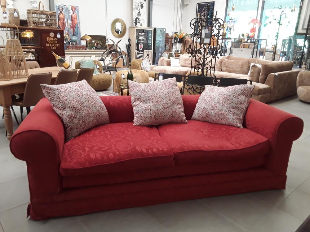FAUTEUIL 3 PLACES DUVET ROUGE 