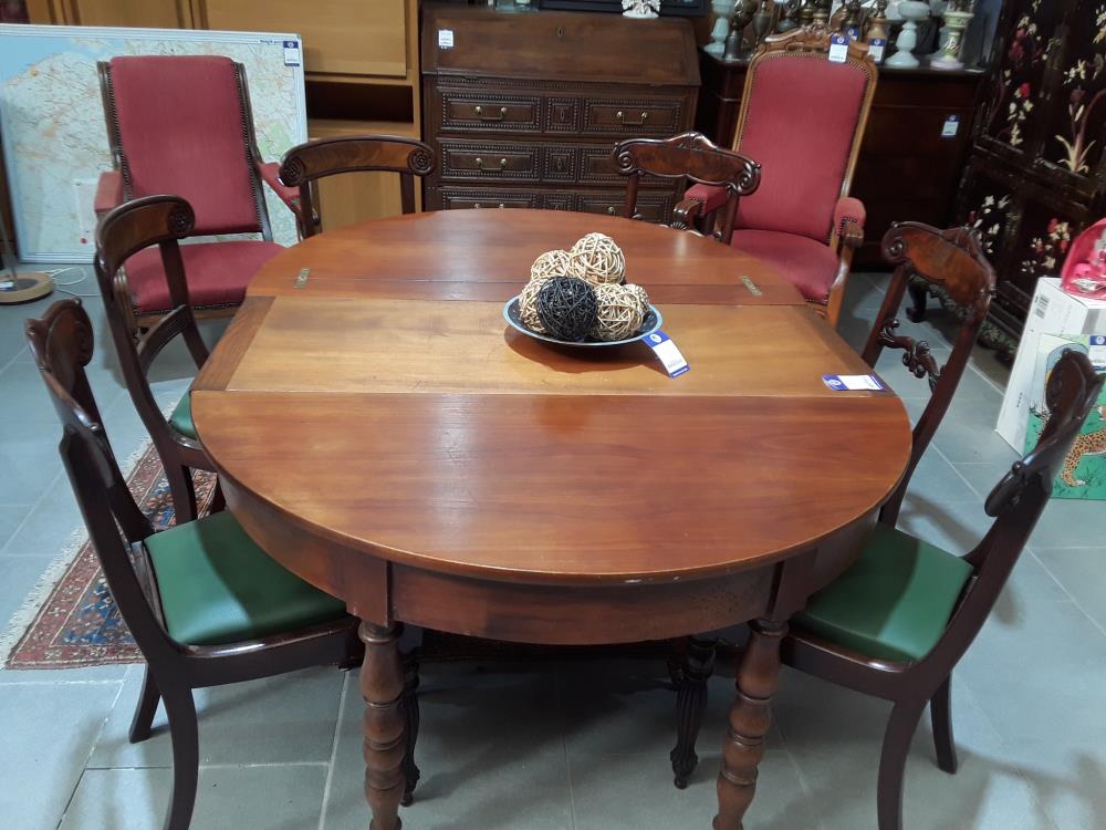 SERIE DE 6 CHAISES EN ACAJOU FIN 19EME 