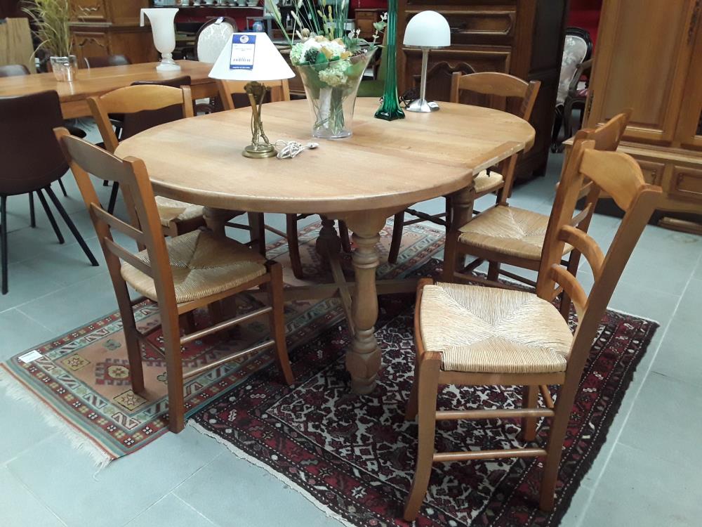 SERIE DE 6 CHAISES PAILLEE 