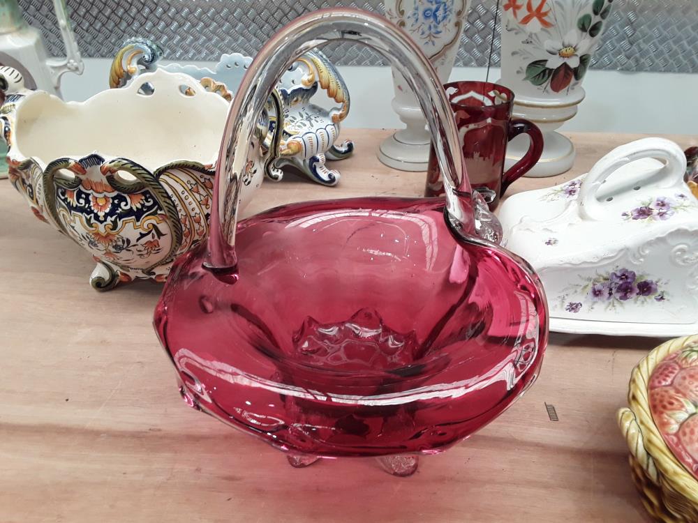 PANIER EN VERRE SOUFFLÉ ÉTIRÉ